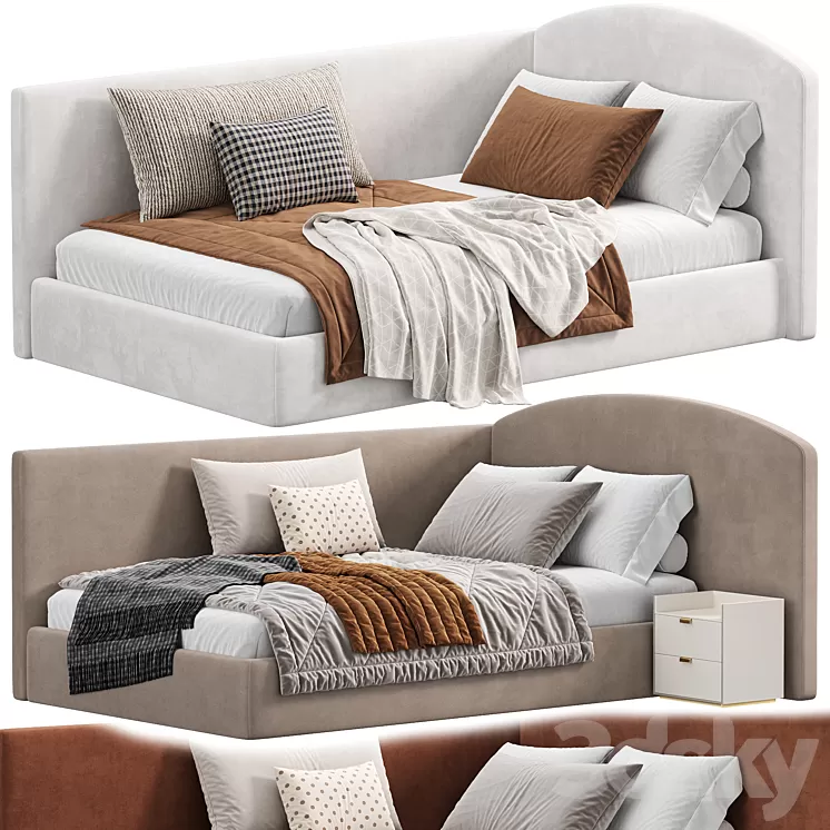 Neolia Bed BOLZAN by Milansofa 3D Model Free