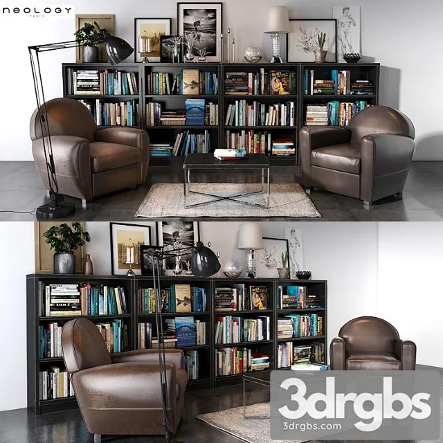 Neology livingroom set 02 2 3D Model Free