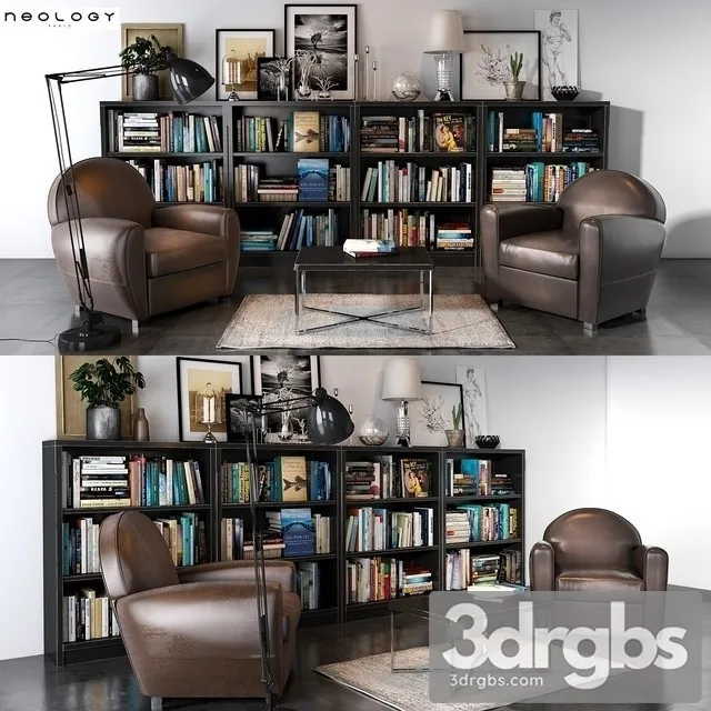Neology Livingroom set 02 3D Model Free