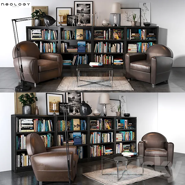 Neology Livingroom set 02 3D Model