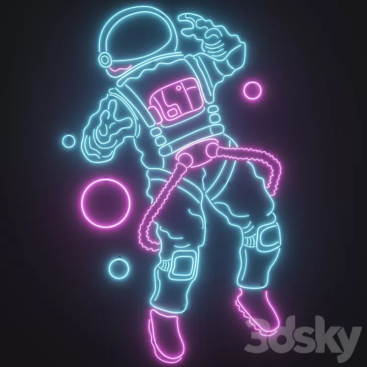 Neon decor 3D Model Free