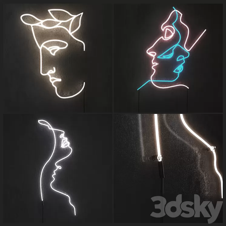 Neon light. Set 1