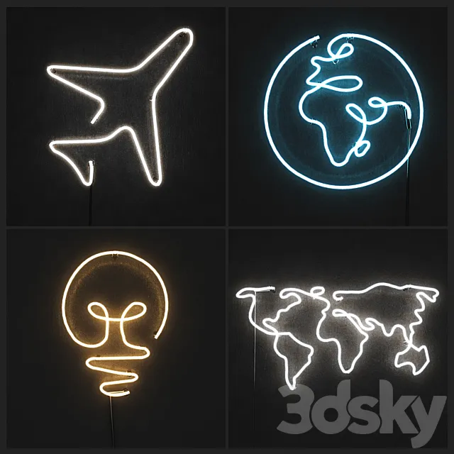 Neon light. Set 2 Free Download