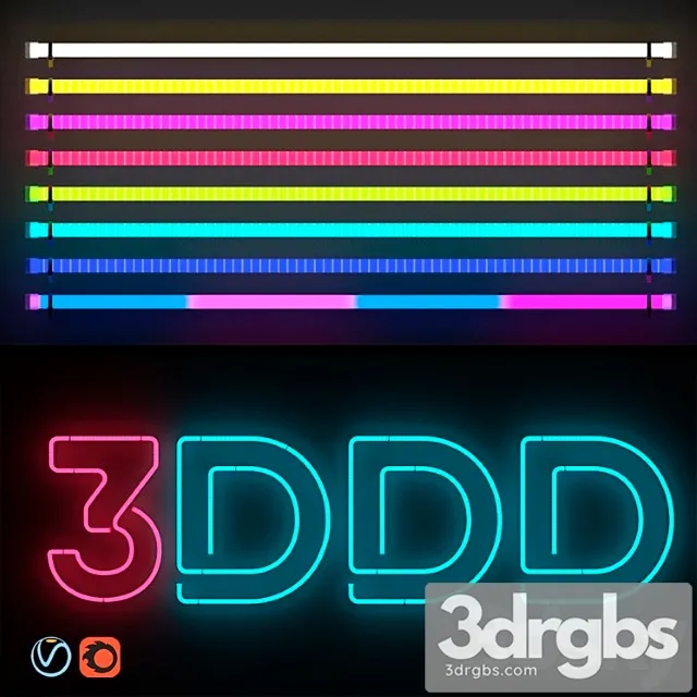 Neon lights 3D Model Download