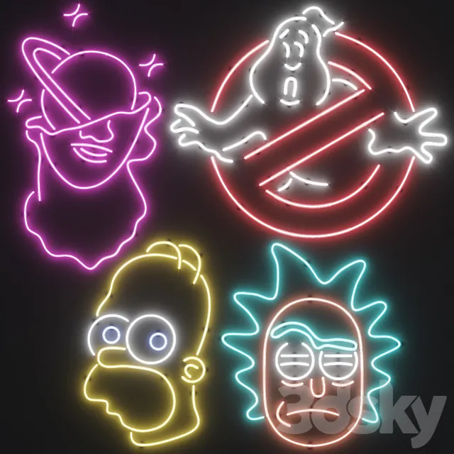 Neon Set 17 3D Model