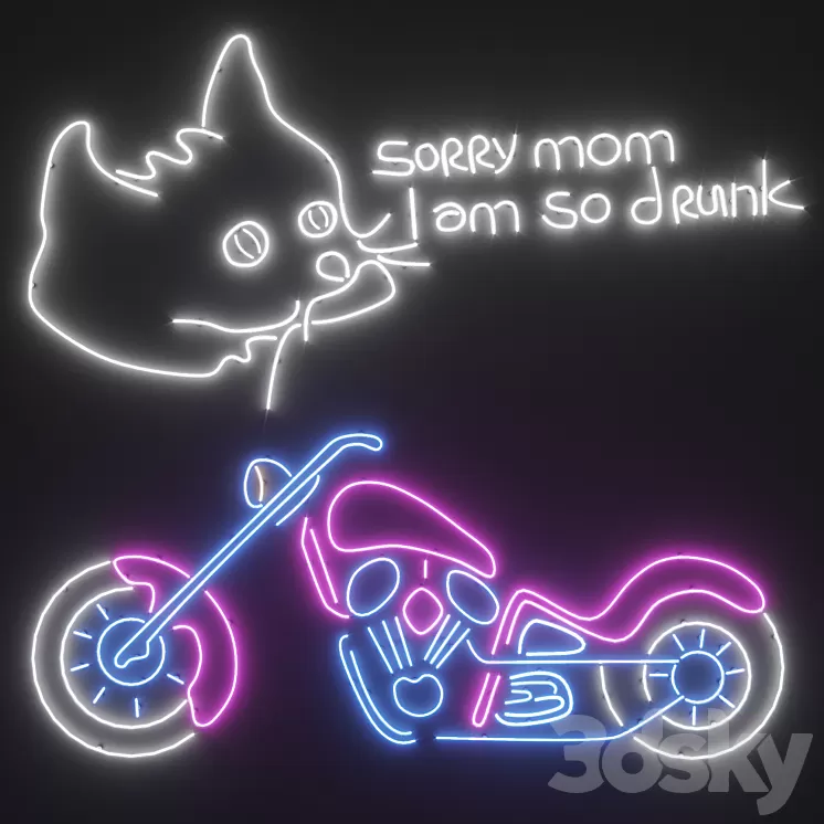 Neon Set 21 3D Model