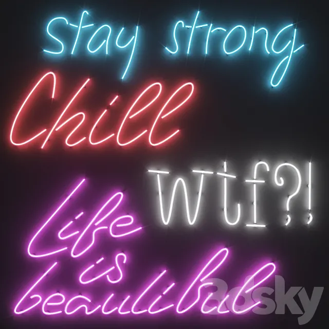 Neon Set 22 3D Model