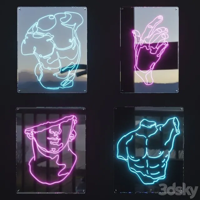 Neon Set 38 3D Model
