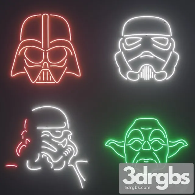 Neon set 6 3D Model Free