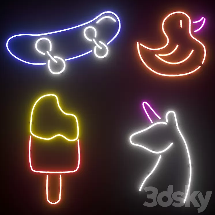 Neon Set 9 3D Model