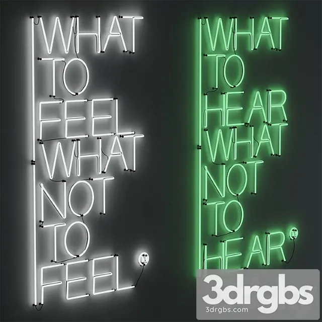 Neon sign by galleria fumagalli 3D Model Free