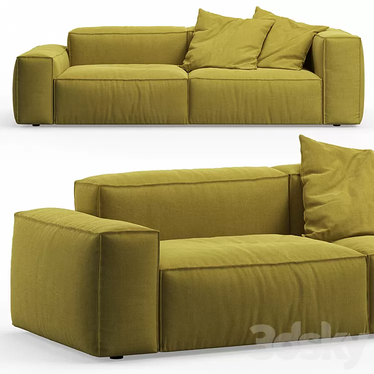 NeoWall 2 seat Sofa by Living Divani 3D Model