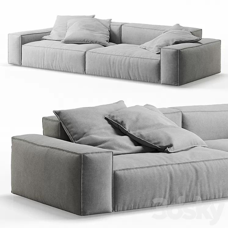 NeoWall 2 Seat Sofa by Living Divani 3D Model