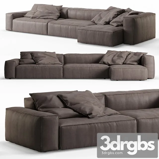 Neowall leather corner sofa by living divani