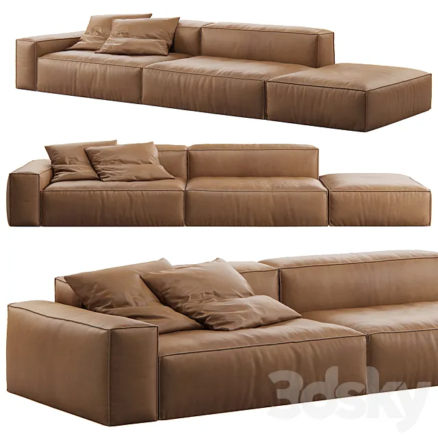 Neowall Leather Lounge Sofa 3DModel