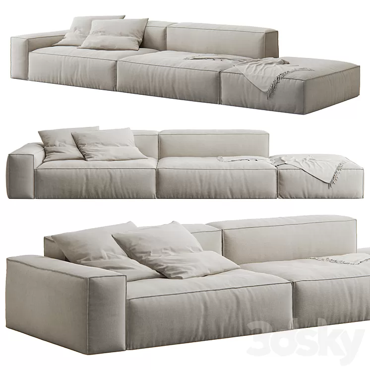Neowall Lounge Sofa 3D Model Free