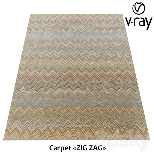 Nepali carpet “ZIG ZAG” 3D Model