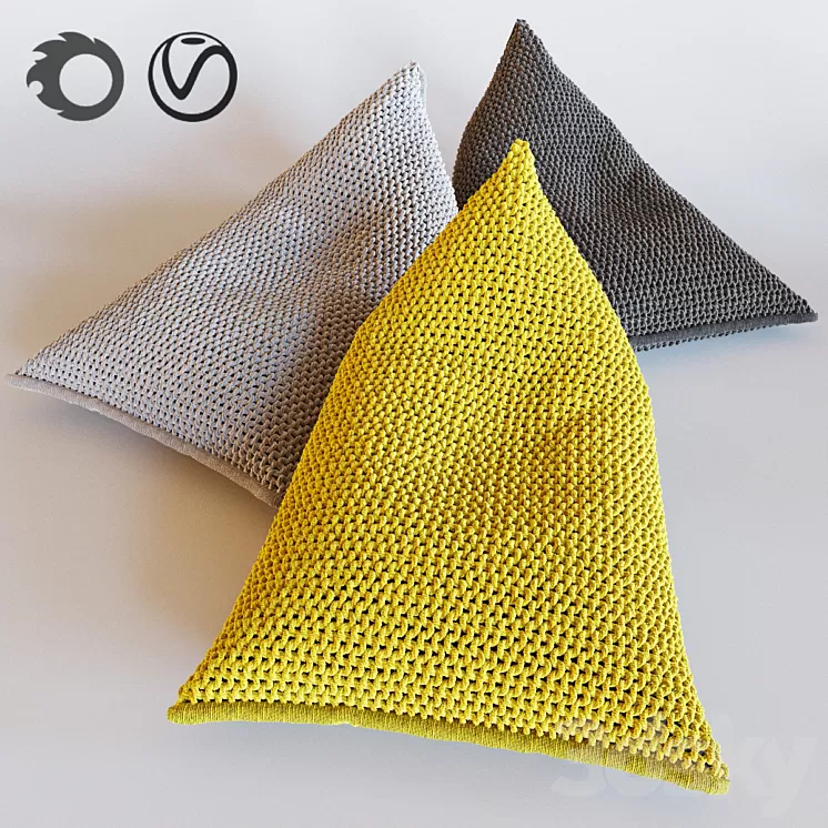 NEST knitted bean bag 3D Model