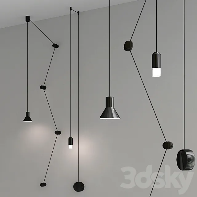 NEURO and VIBIYA pendants lamp collection 3DModel