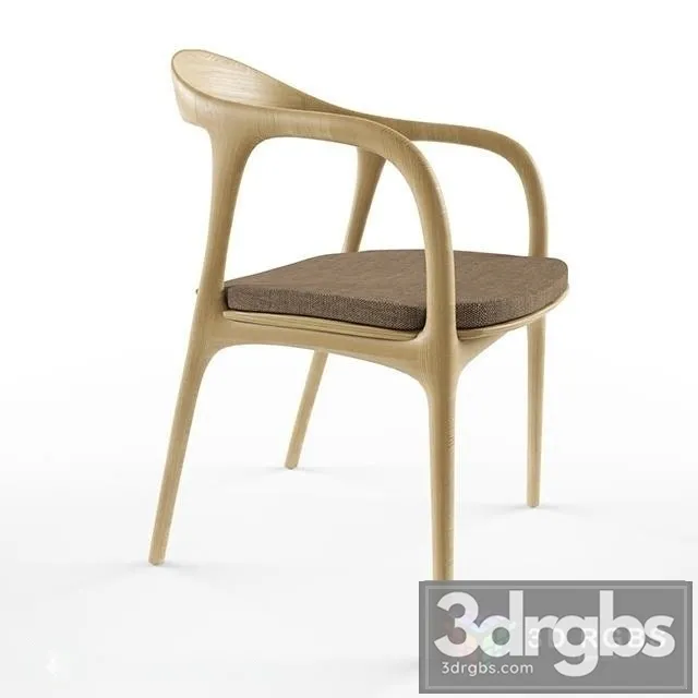 Neva Wooden Chair 3D Model Free