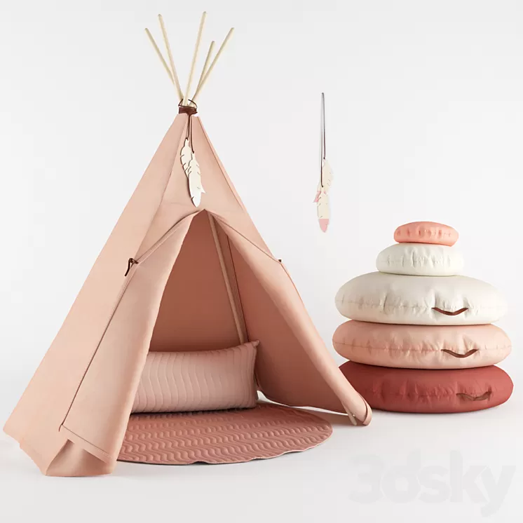 Nevada Teepee Bloom Pink 3D Model