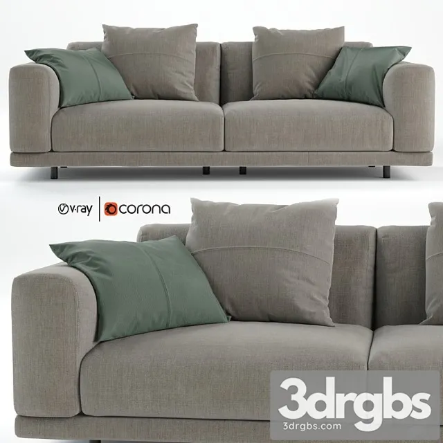 Nevyll sofa by diter italia 230x106 cm 2 3D Model Free