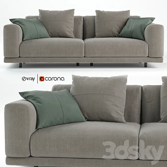 Nevyll sofa by Diter italia 230x106 cm 3D Model