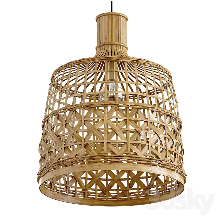 New Bamboo Ceiling Lamp light alternative 3D Model