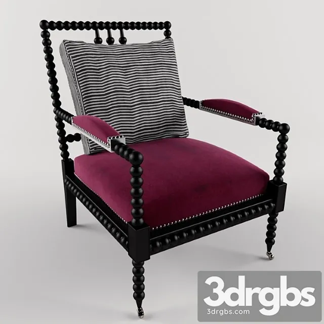 New Bohemian Spindle Chair 3D Model Free
