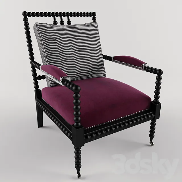 New Bohemian Spindle Chair 3D Model