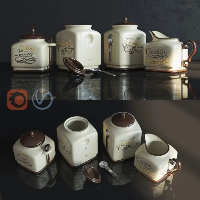 New Coffee Themed Canister 3D Model