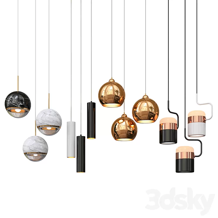 New Collection of Pendant Lights 2 3D Model
