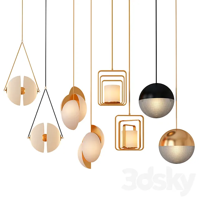 New Collection of Pendant Lights 4 3D Model