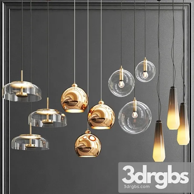 New Collection Of Pendant Lights 9 3D Model Free