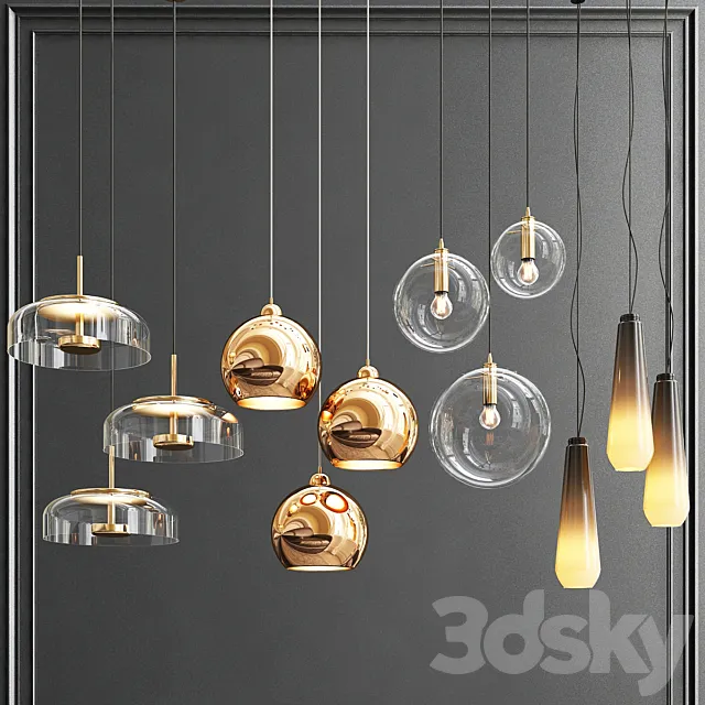 New Collection of Pendant Lights 9 3D Model