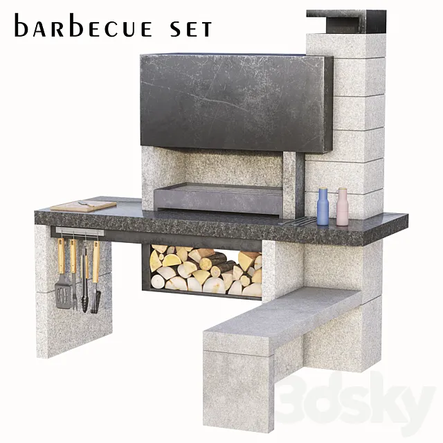 New Jersey Barbecue Grill (1 Barbecue) 3D Model