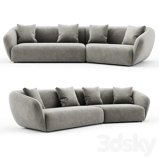 New Upholstery Sofa by Vladimir Kagan 3DModel