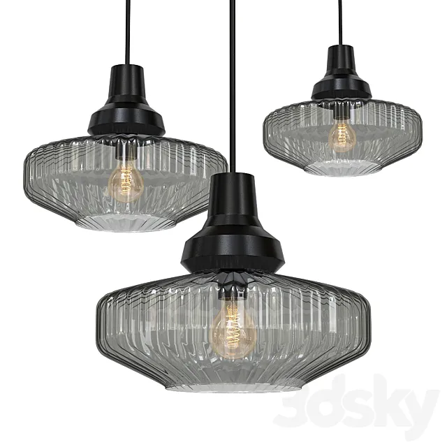 New Wave Optic Pendant Smoke 3D Model