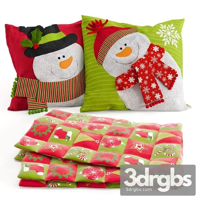 New year decorative set. 3D Model Free