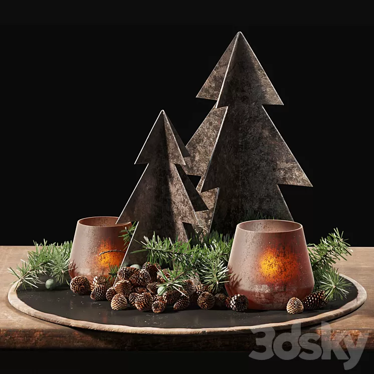 New Years decor 3D Model Free
