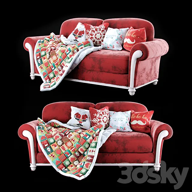 New Year's sofa. 3D Model