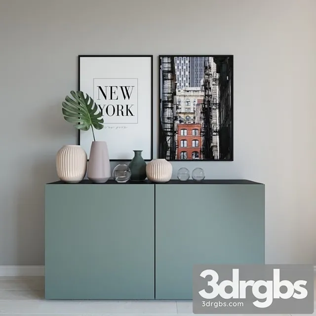 New york decor set 3D Model Free