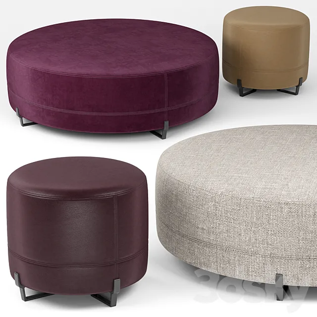 New York round poufs – Poliform 3DModel