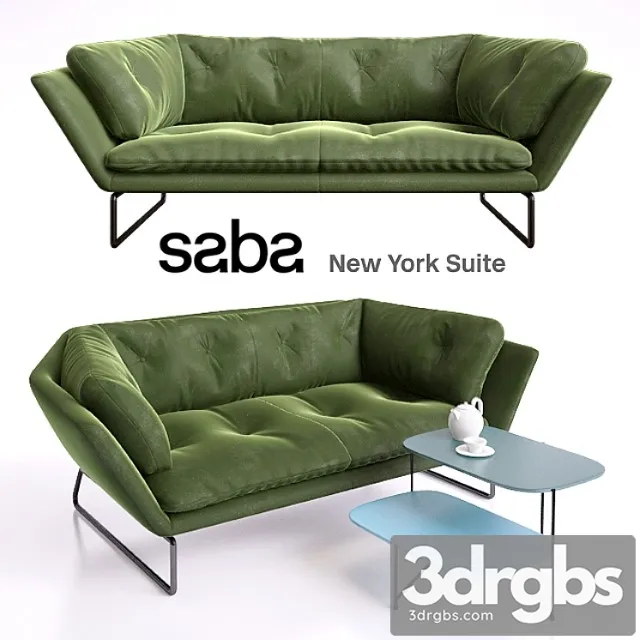 New York Suite By Saba Italia 2 Seater And Haiku 3 3D Model Free