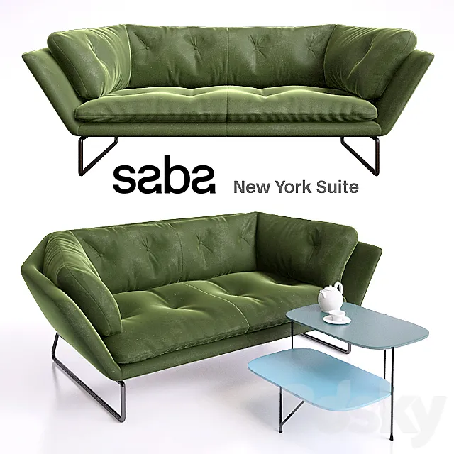 New York Suite by Saba Italia - 2 Seater and Haiku 3D Model