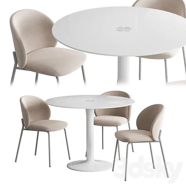 New York table Princeton chair Boconcept 3DModel