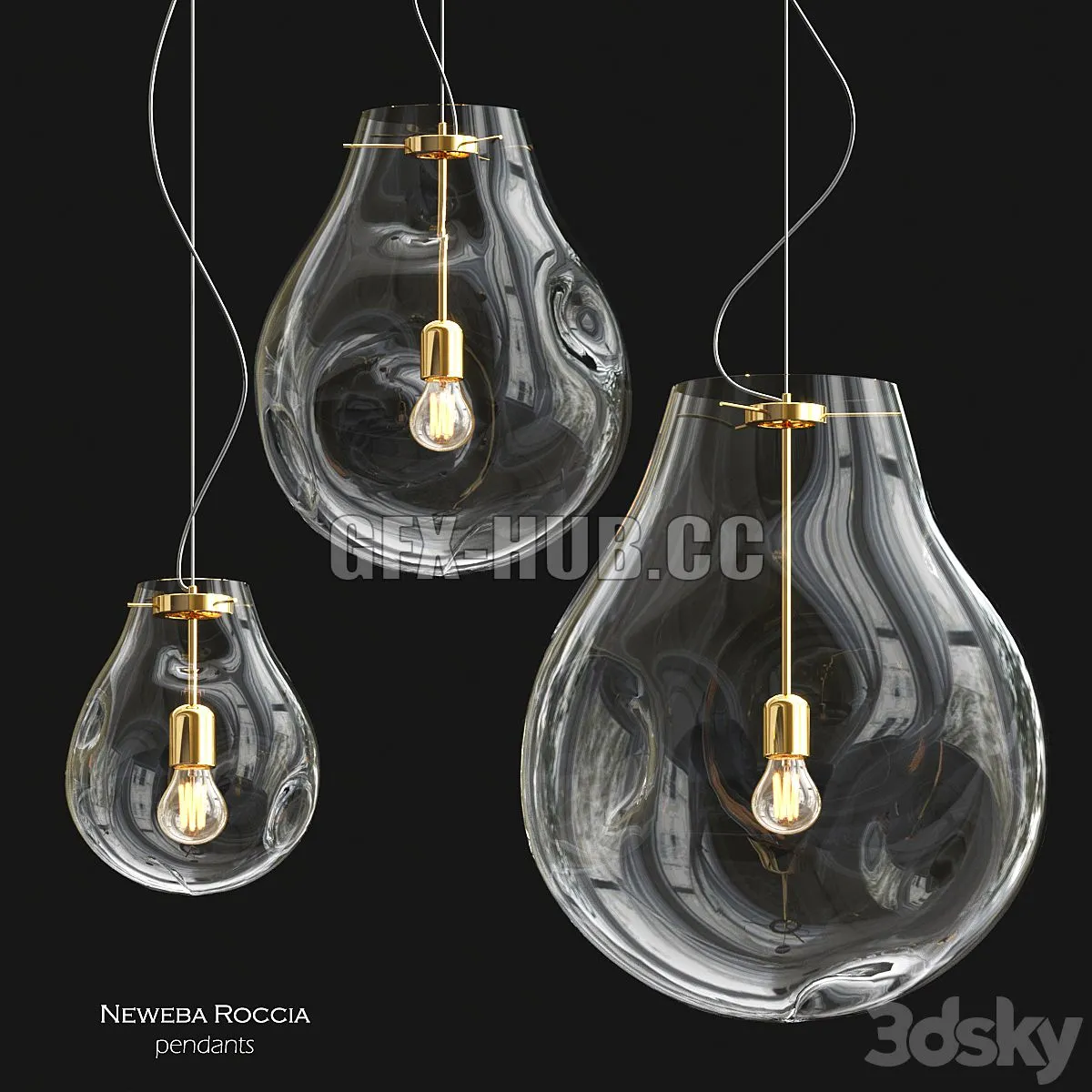 Neweba roccia pendants 3D Model