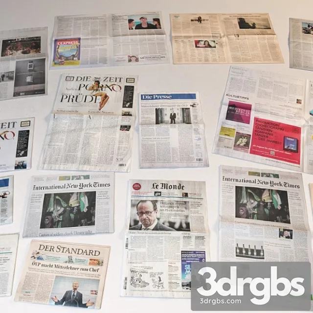Newspaper 1 3D Model Free