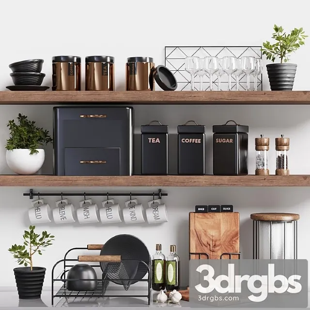 Next Kitchen Accessories Shelf 3D Model Free