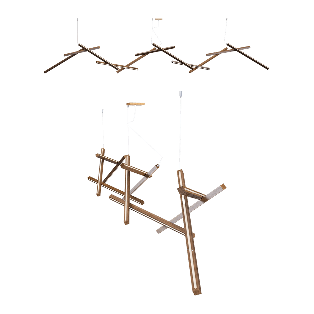 NEXT LEVEL DESIGN STUDIO - Chandelier DNA Horizontal 3D Model